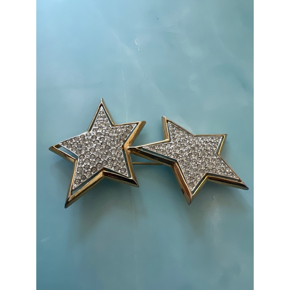 Kenneth Jay Lane Vintage Double Star Brooch